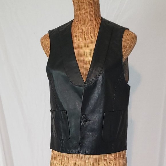 Men's Vintage ALTMAN'S OF DALLAS Leather Vest - 38